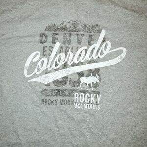 Denver Colorado Grey Tshirt w/ a Moose